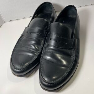 Classic Black Leather Men's Loafers
